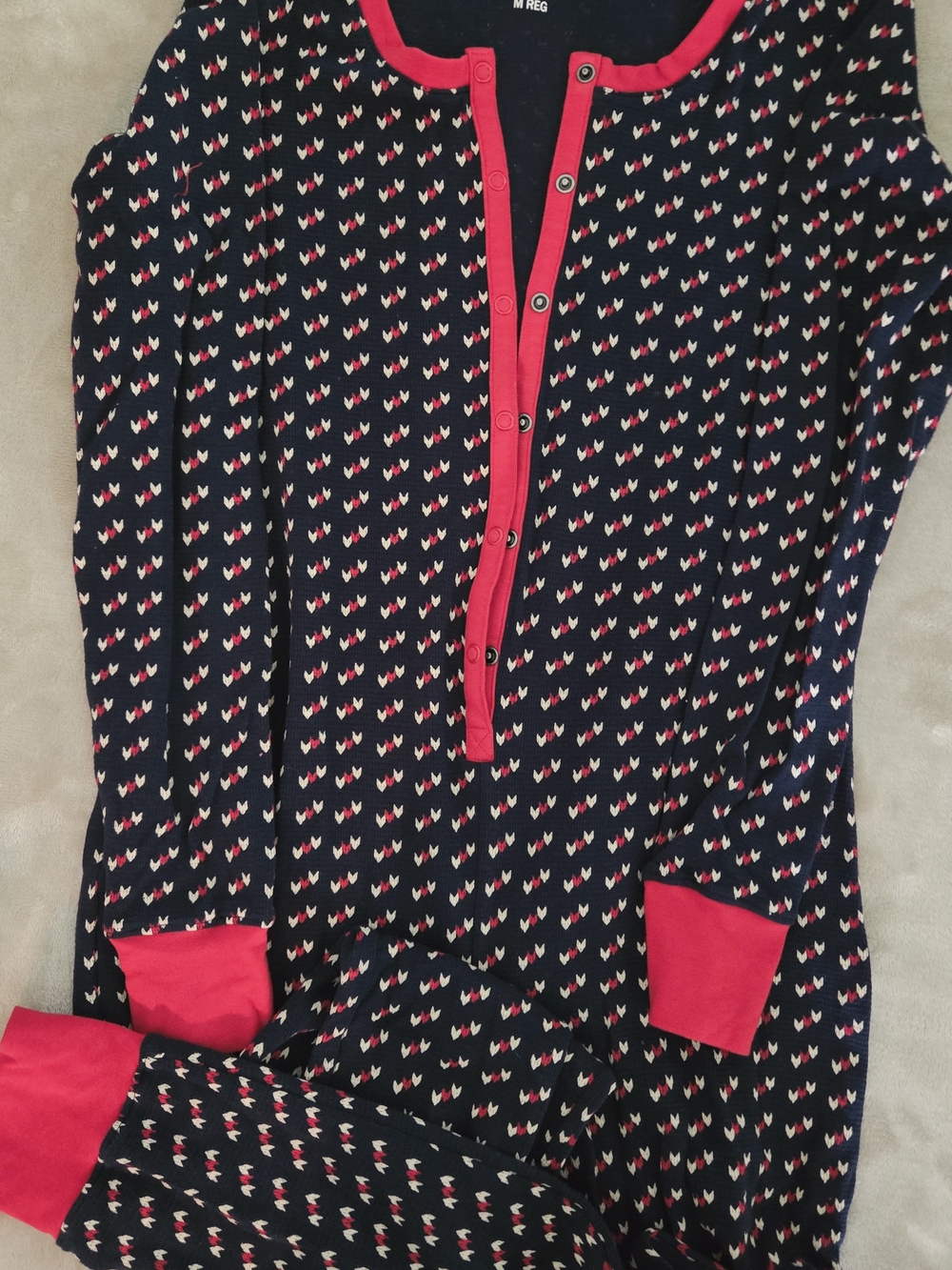 L.L. Bean Navy Top with Red Trim